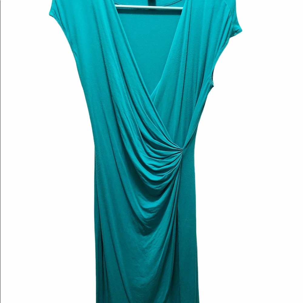 Tommy Bahama Faux Wrap Dress Teal XS so comfy!